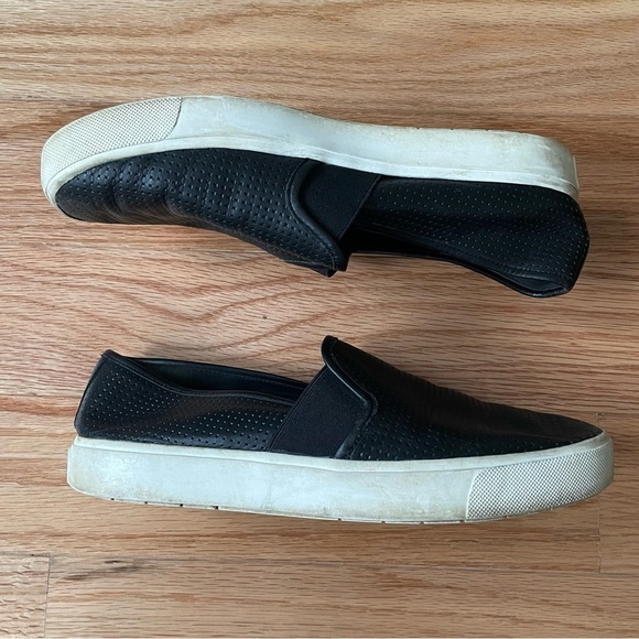 Vince Women’s Black Perforated Leather Blair Slip On Sneaker C5000L1 Size 6.5 - Picture 5 of 11
